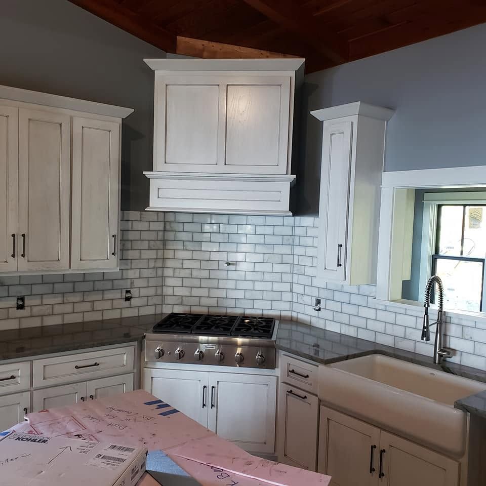 Subway tile backsplash